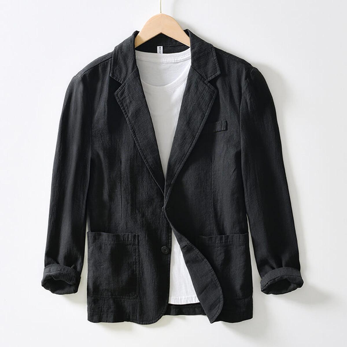 Linnen Blazer Voor Mannen - Ademend Katoen-Linnen Mengsel