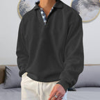 Losse Fit V-Hals Casual Sweatshirt Voor Mannen
