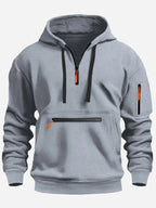 Losse Pasvorm Half Zip Fleece Sweatshirt Voor Mannen