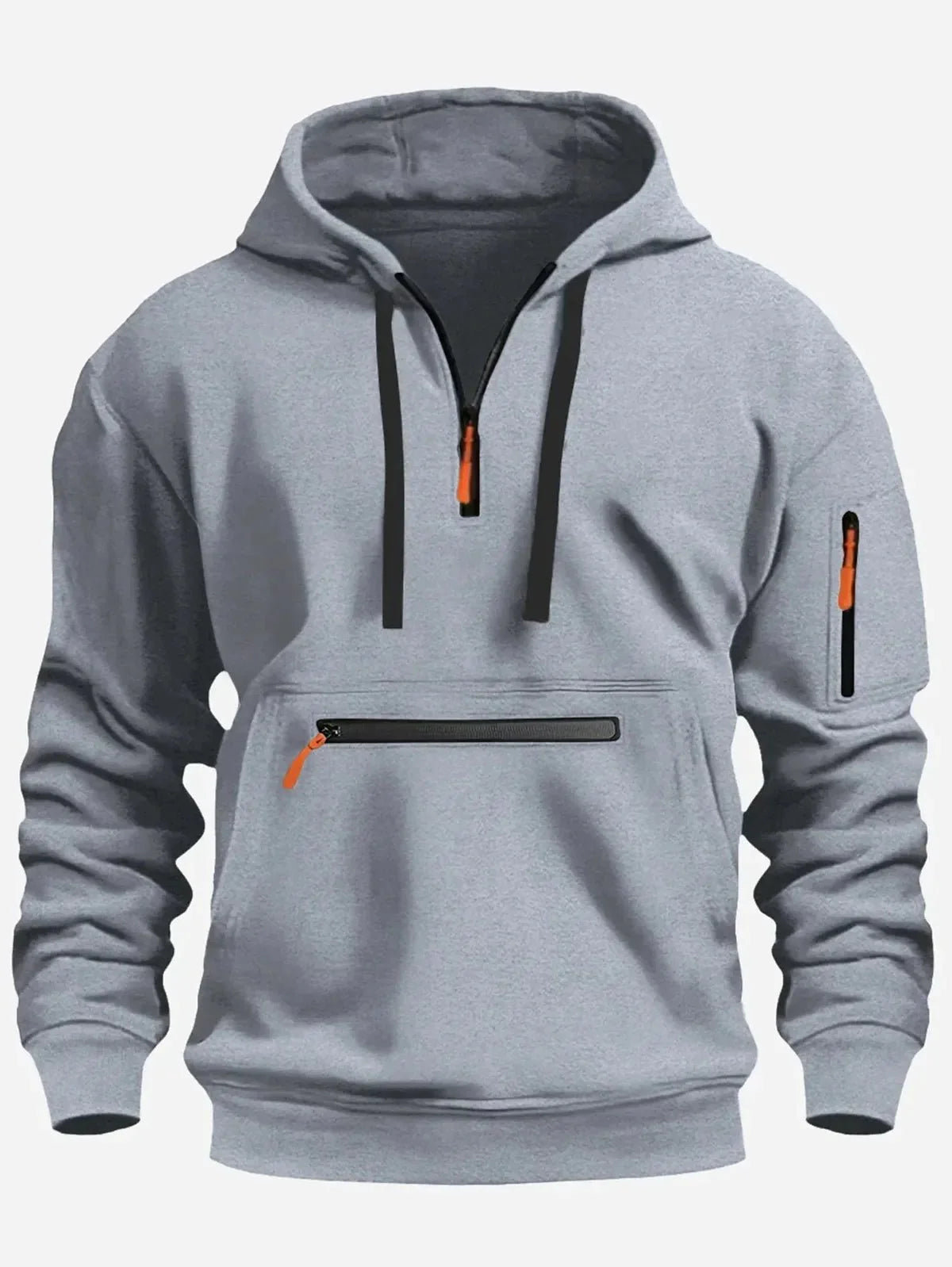Losse Pasvorm Half Zip Fleece Sweatshirt Voor Mannen