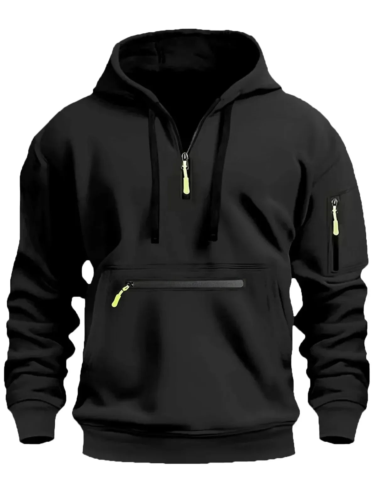 Losse Pasvorm Half Zip Fleece Sweatshirt Voor Mannen