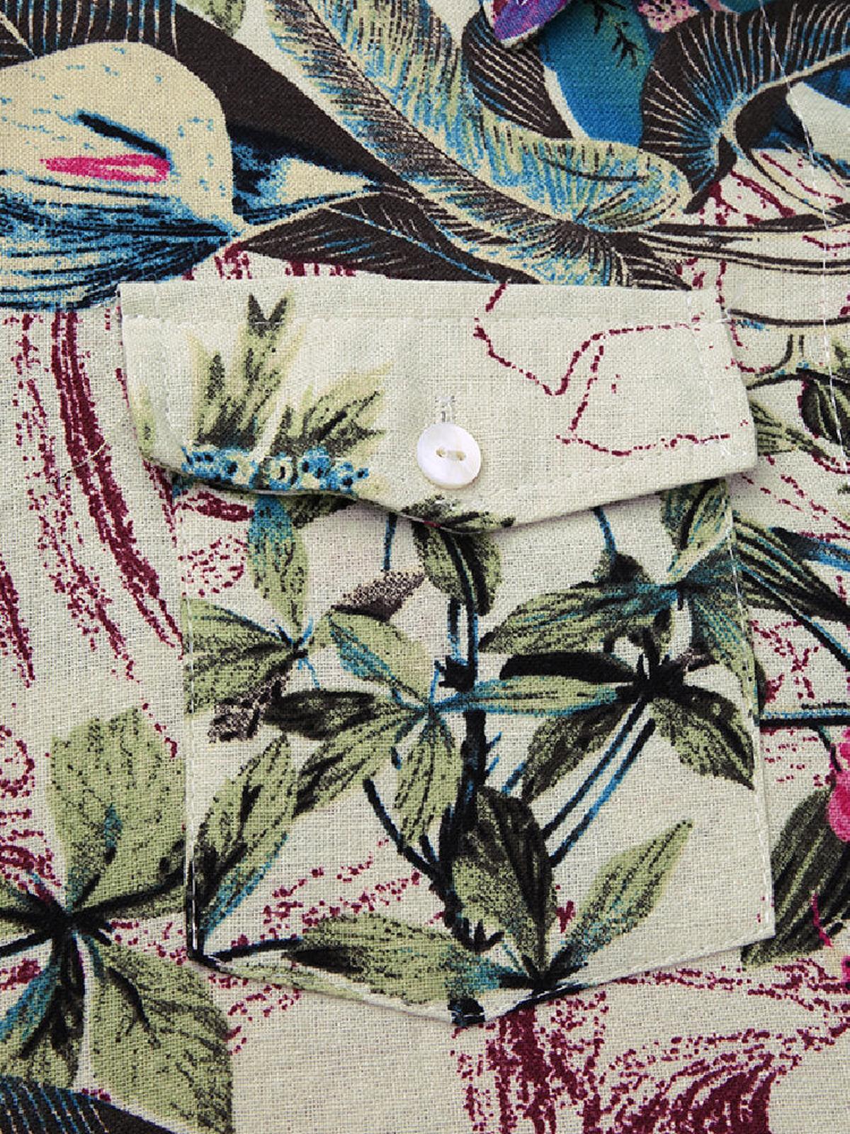 Luchtige Bloemenprint Maxi Jurk Van 100% Katoen Met Voorzakken