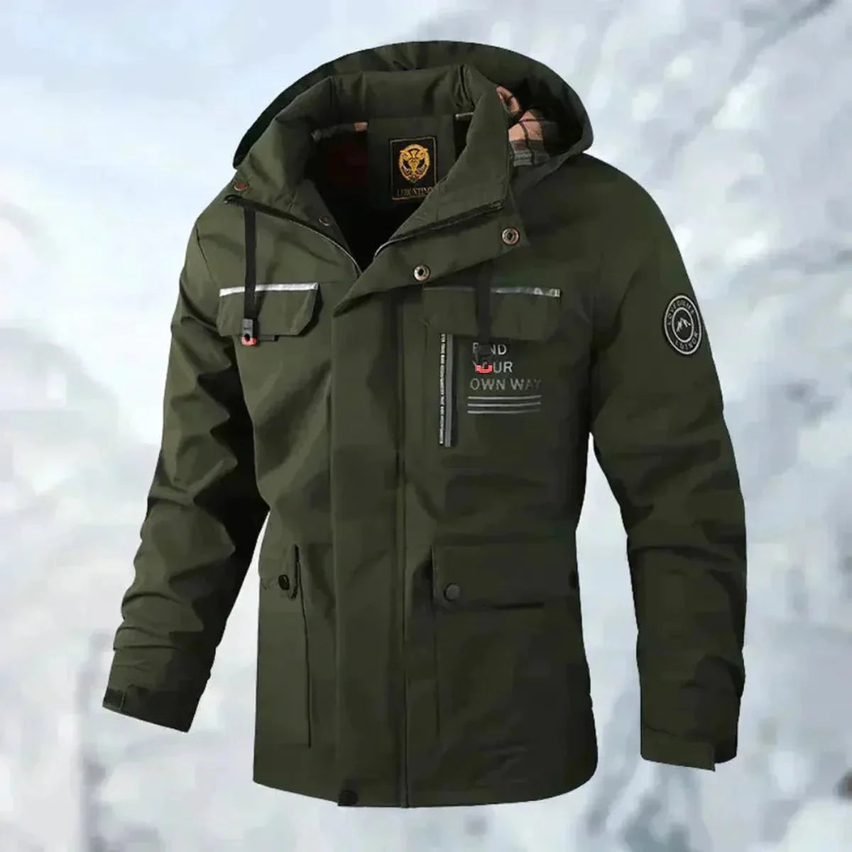 Mid-Length Capuchon Windbreaker Jas voor Buiten