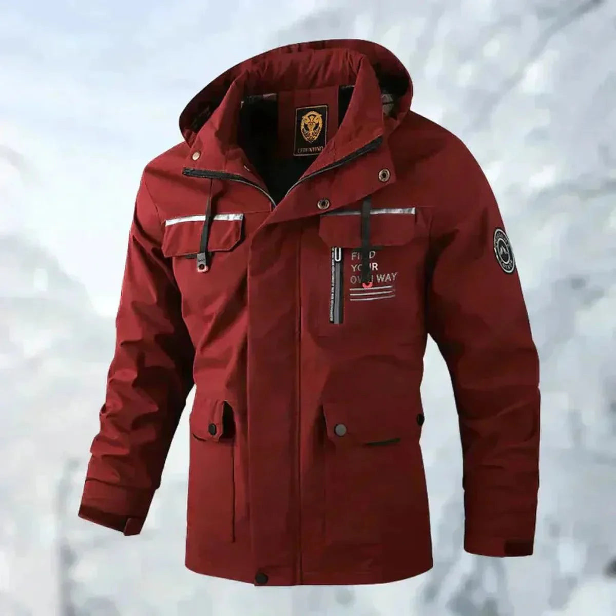 Mid-Length Capuchon Windbreaker Jas voor Buiten