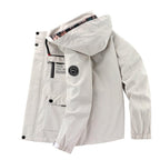 Mid-Length Capuchon Windbreaker Jas voor Buiten