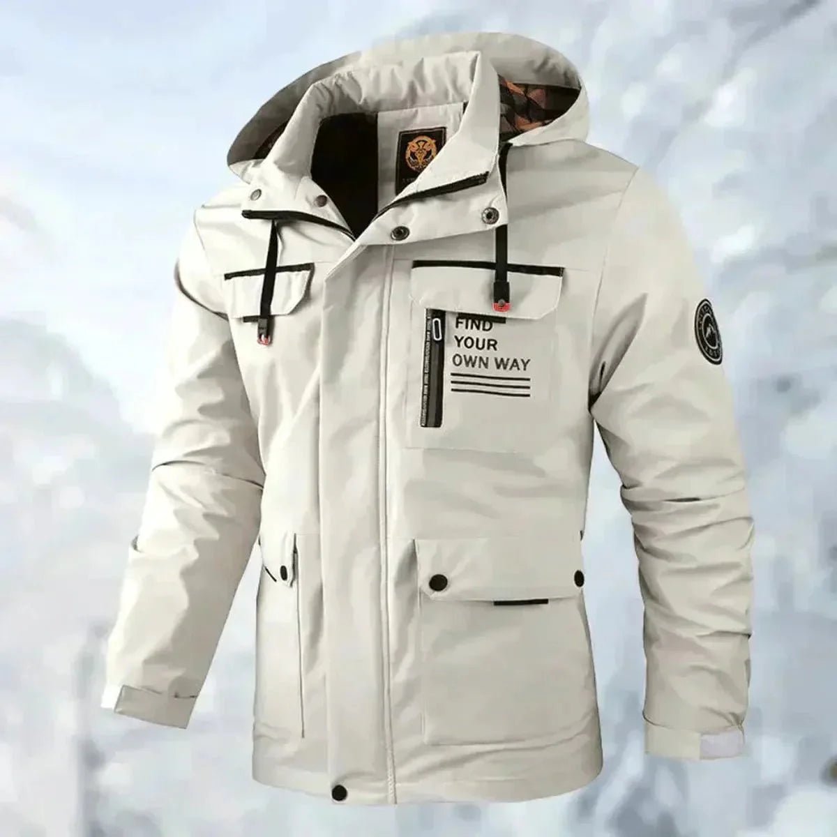 Mid-Length Capuchon Windbreaker Jas voor Buiten