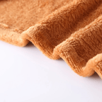 Middellange Pluche Winterjas met Reverskraag en Zakken