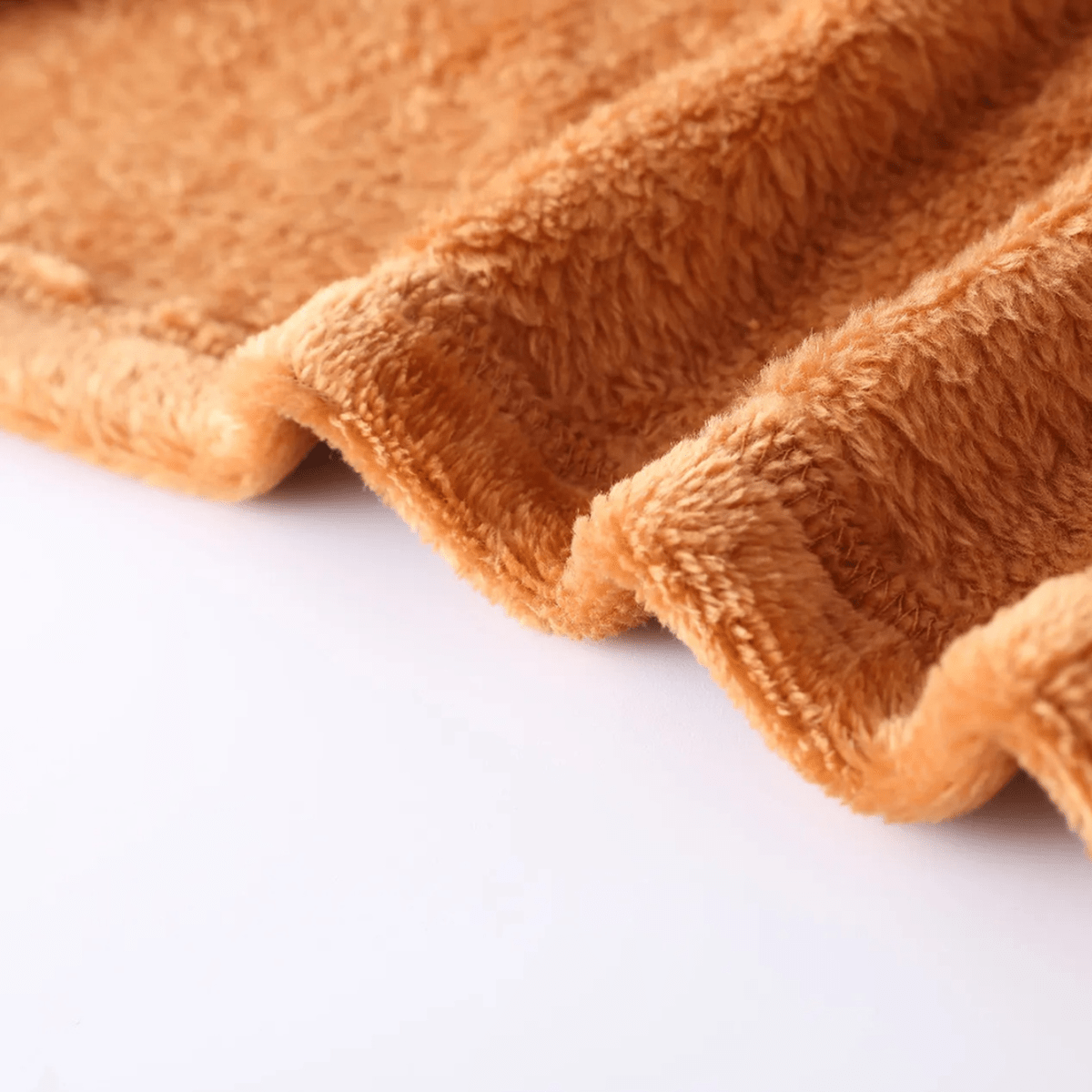 Middellange Pluche Winterjas met Reverskraag en Zakken