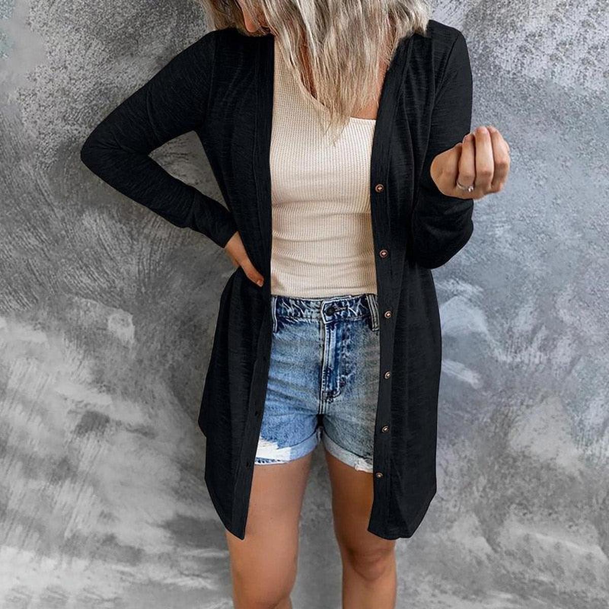 Modern Damesvest met Knopen