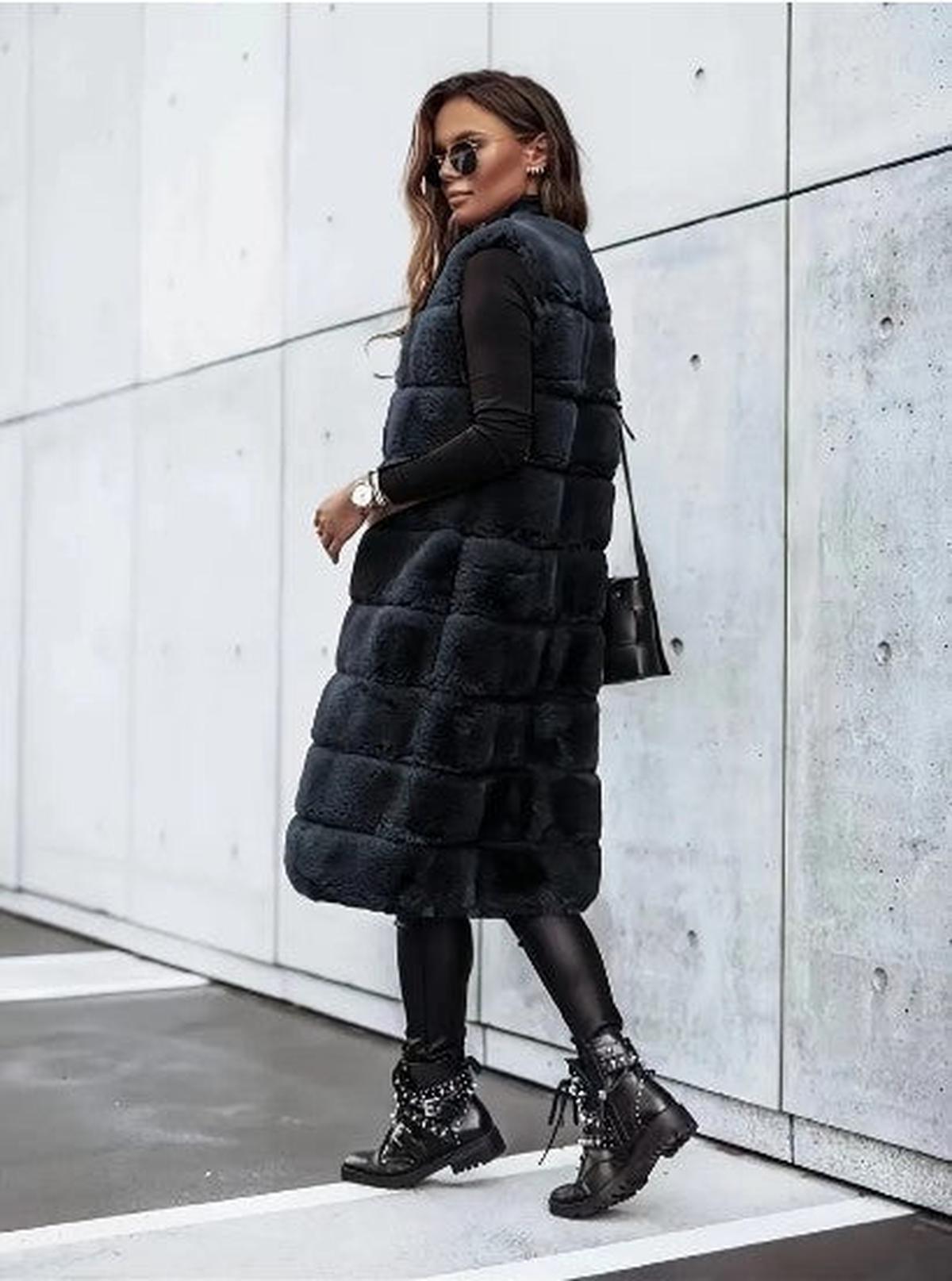 Mouwloze Faux Fur Vest Met Open Voorzijde Voor Dames