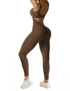 Mouwloze Flared Jumpsuit voor Yoga en Fitness