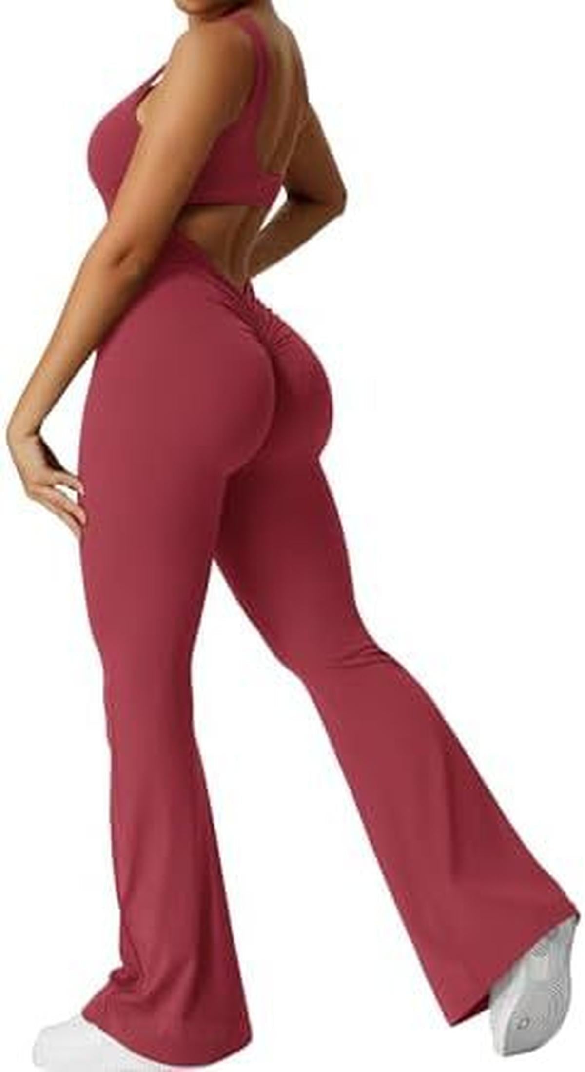 Mouwloze Flared Jumpsuit voor Yoga en Fitness