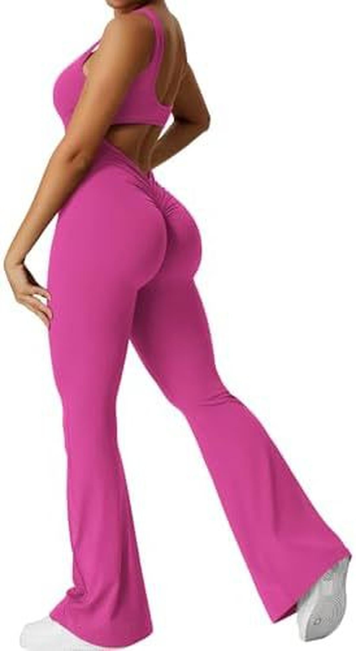 Mouwloze Flared Jumpsuit voor Yoga en Fitness