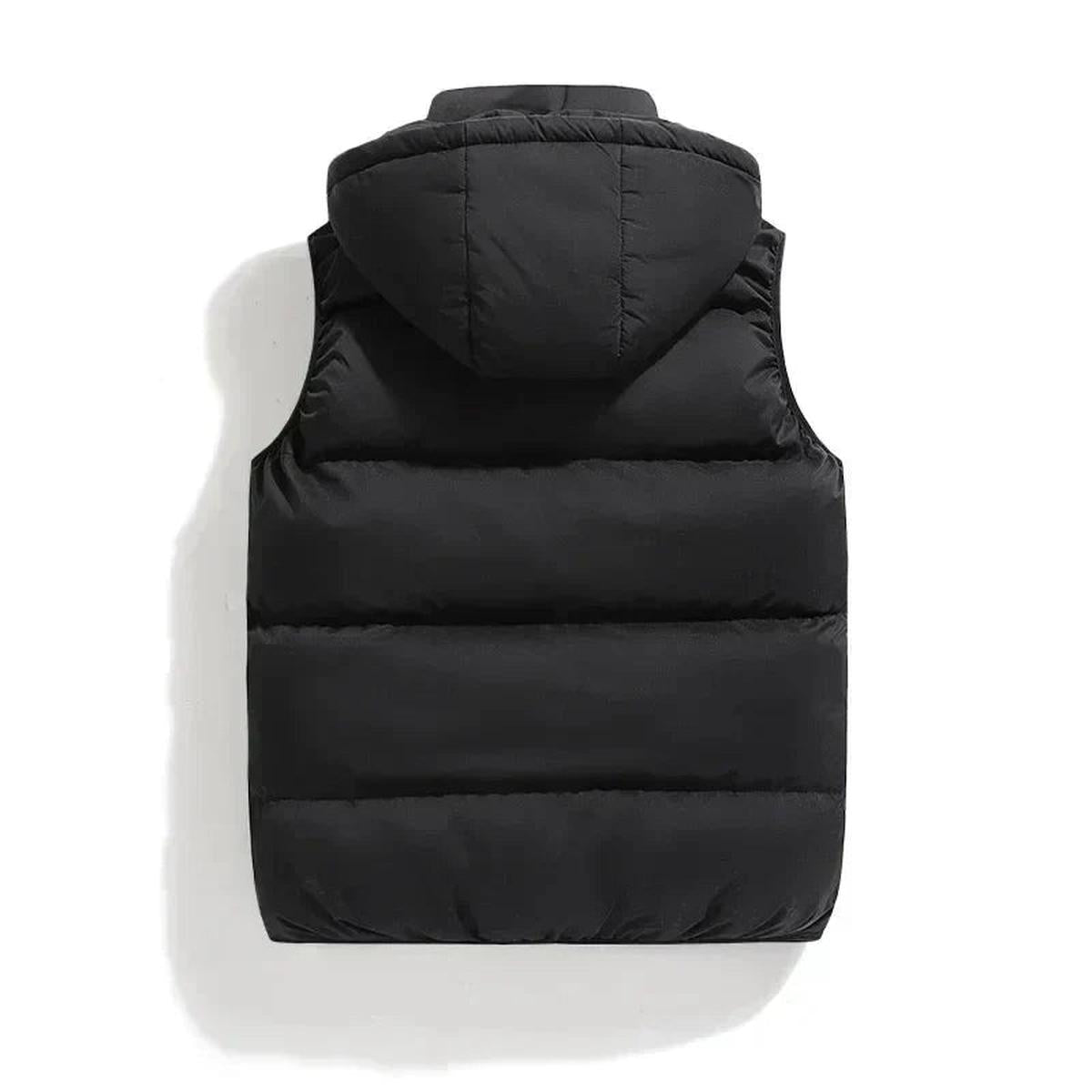 Mouwloze Geïsoleerde Winterjas met Afneembare Capuchon