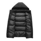 Mouwloze Geïsoleerde Winterjas met Afneembare Capuchon
