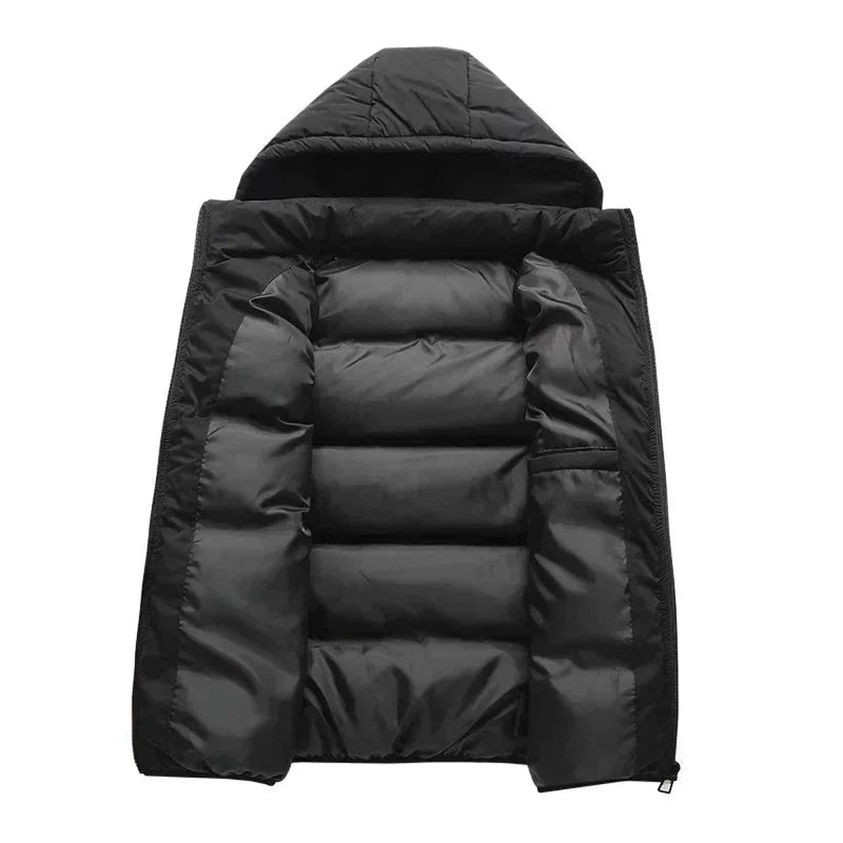 Mouwloze Geïsoleerde Winterjas met Afneembare Capuchon