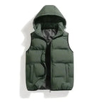 Mouwloze Geïsoleerde Winterjas met Afneembare Capuchon