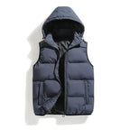 Mouwloze Geïsoleerde Winterjas met Afneembare Capuchon