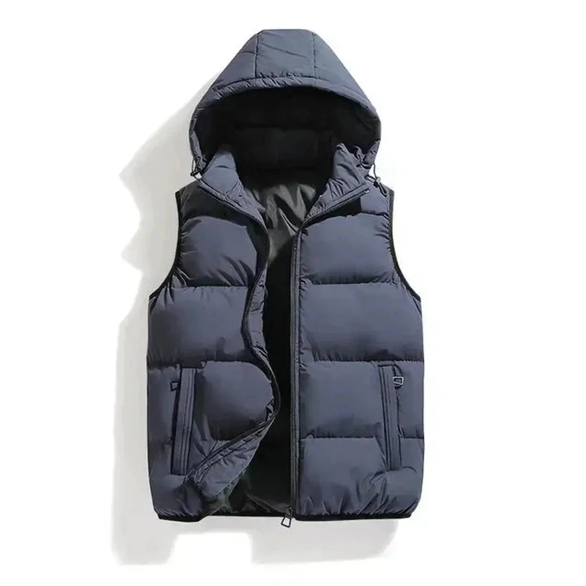 Mouwloze Geïsoleerde Winterjas met Afneembare Capuchon