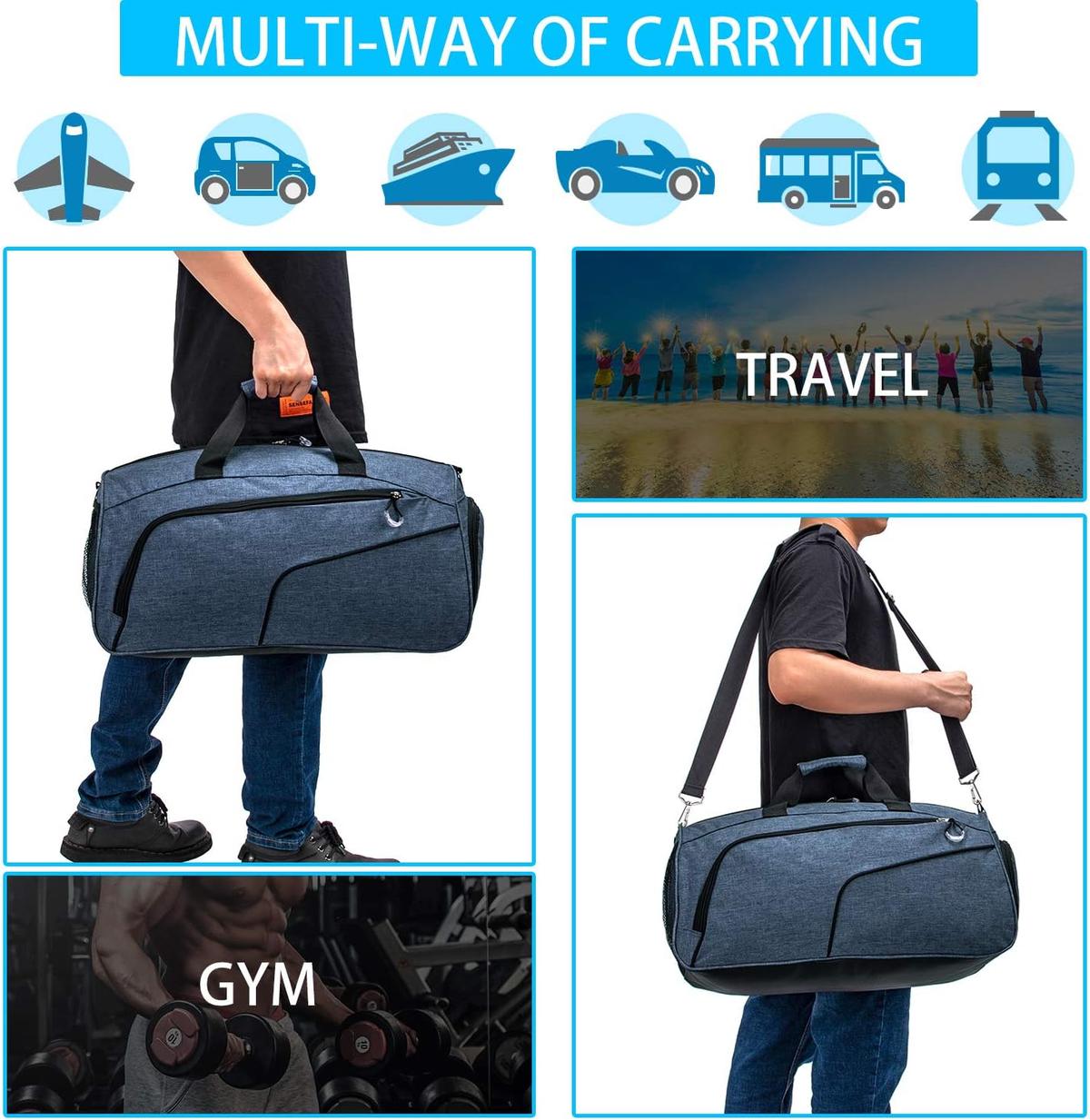 Multifunctionele Sporttas Met Schoencompartiment En Waterdicht Vak