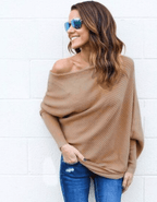 Off-Shoulder Trui Voor Dames - Comfortabele Herfstmode
