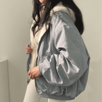 Omkeerbare Fleecejas met Capuchon en Lange Mouwen