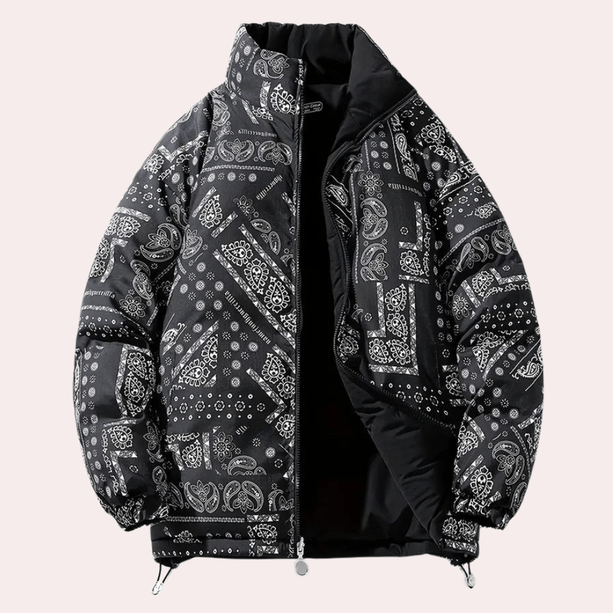 Omkeerbare Paisley Print Jas voor Mannen