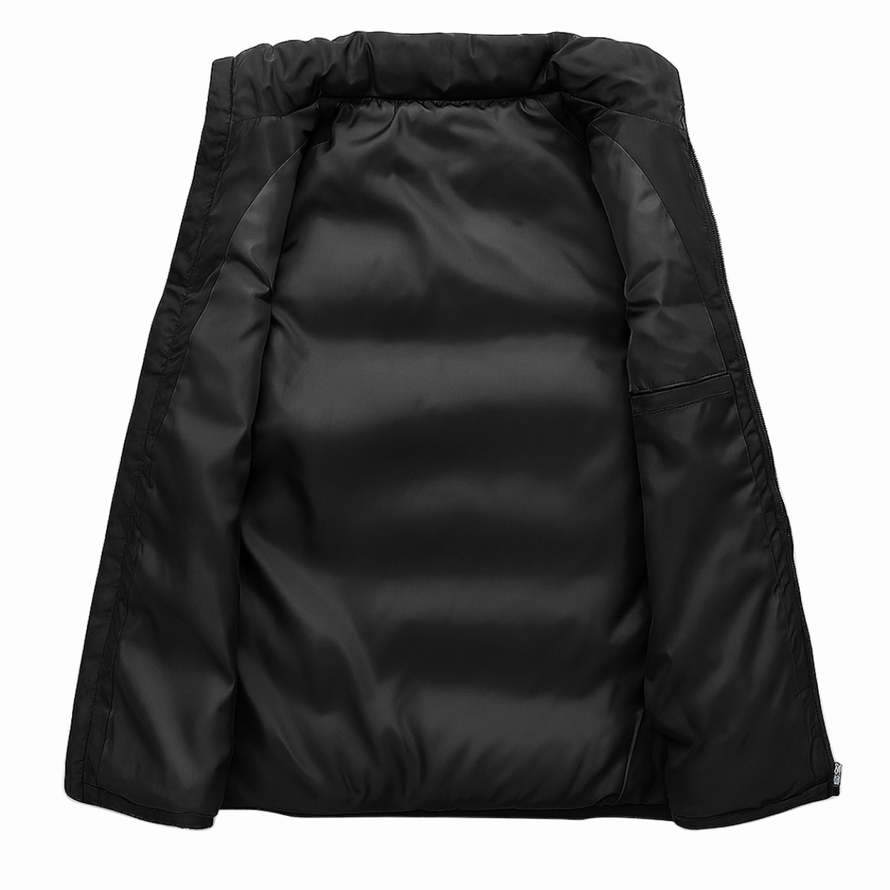 Lichtgewicht Gewatteerde Bodywarmer Met Hoge Kraag En Winddichte Ritsen