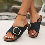 Orthopedische Platte Sandalen met Verstelbare Gesp