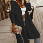 Oversized Capuchon Overjas Met Textuur Voor Dames