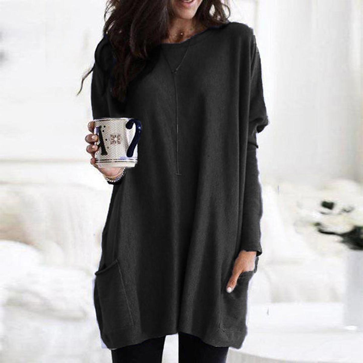 Oversized Dames Trui Met Zakken