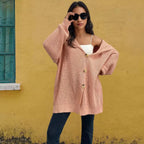 Oversized Dames Vest Met Gebreide Wol-gevoel Voor Herfst En Winter