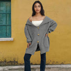 Oversized Dames Vest Met Gebreide Wol-gevoel Voor Herfst En Winter
