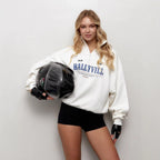 Oversized Graphic Half-Zip Sweatshirt Comfortabel en Stijlvol