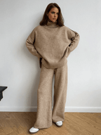 Oversized Knit Co-Ord Set Voor Dames Met Relaxed Pasvorm