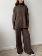 Oversized Knit Co-Ord Set Voor Dames Met Relaxed Pasvorm