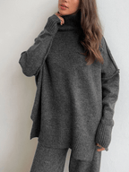 Oversized Knit Co-Ord Set Voor Dames Met Relaxed Pasvorm