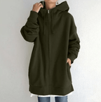 Oversized Rits Hoodie Met Capuchon Voor Dames - Comfortabel Voor Herfst En Winter