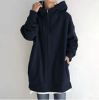 Oversized Rits Hoodie Met Capuchon Voor Dames - Comfortabel Voor Herfst En Winter