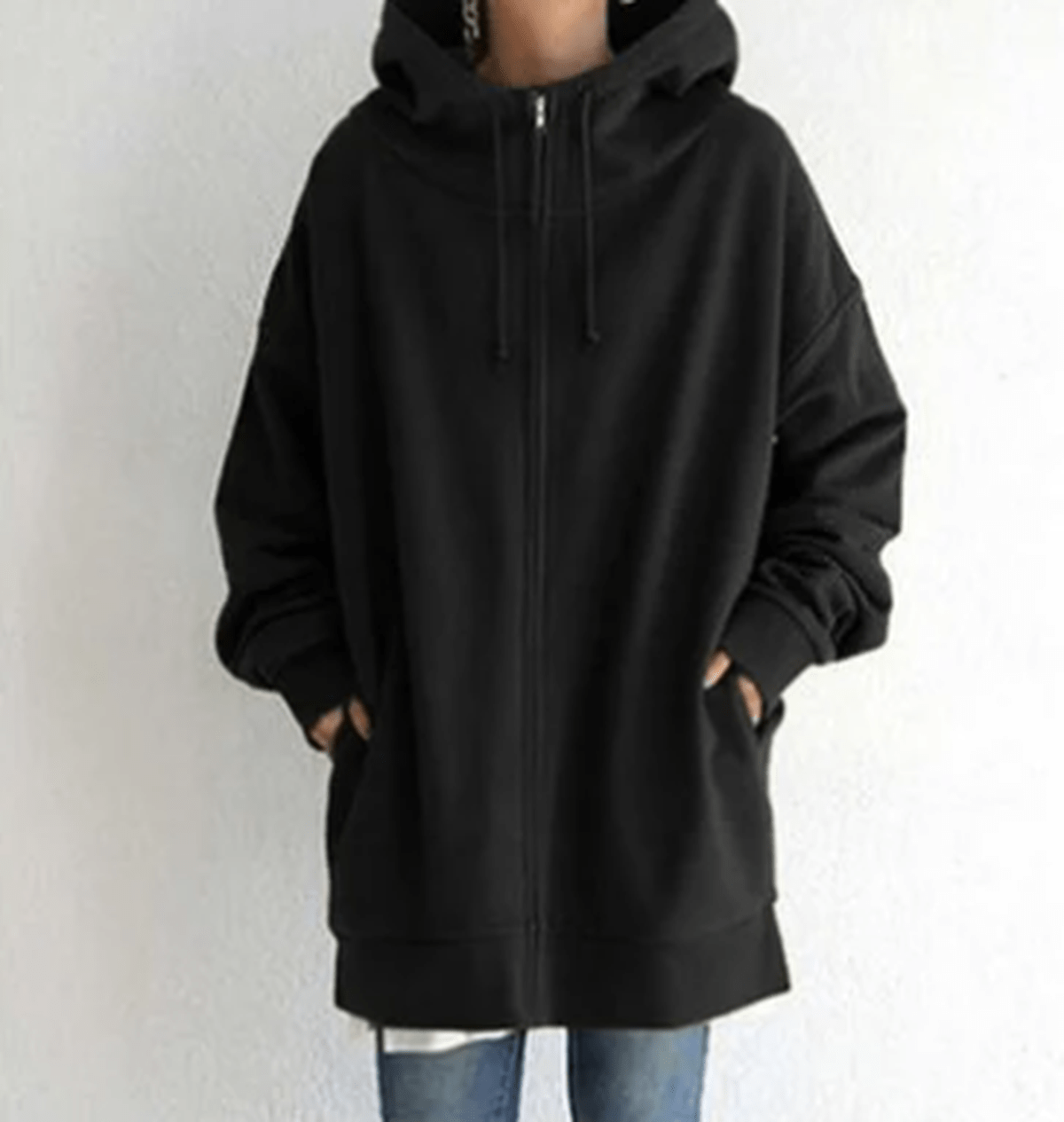 Oversized Rits Hoodie Met Capuchon Voor Dames - Comfortabel Voor Herfst En Winter
