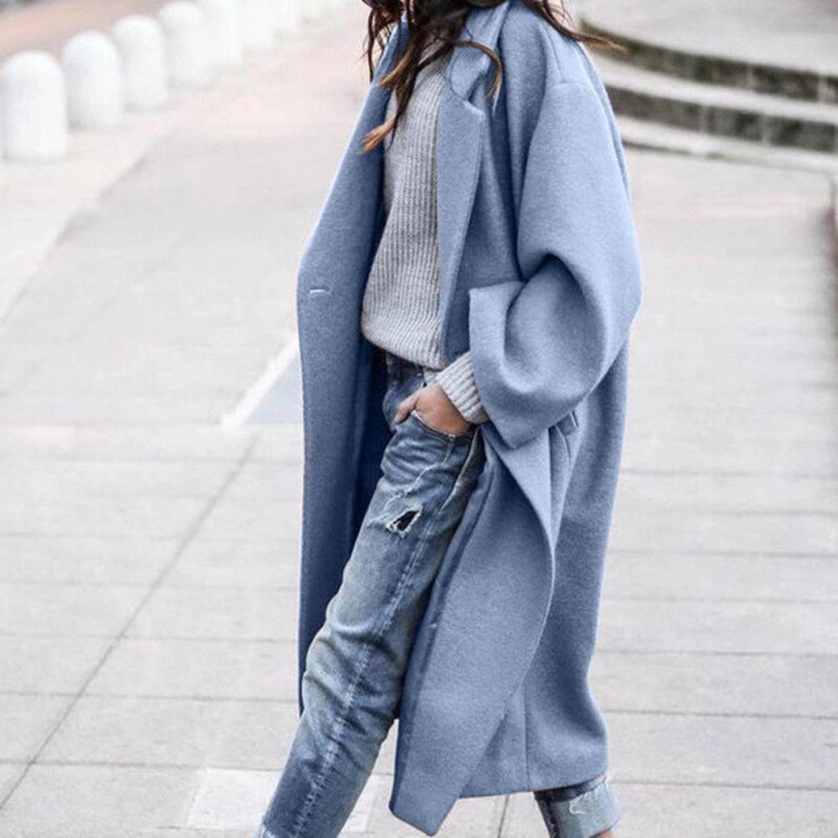 Oversized Winterjas In Middernachtblauw, Aardse Khaki En Tijdloos Grijs