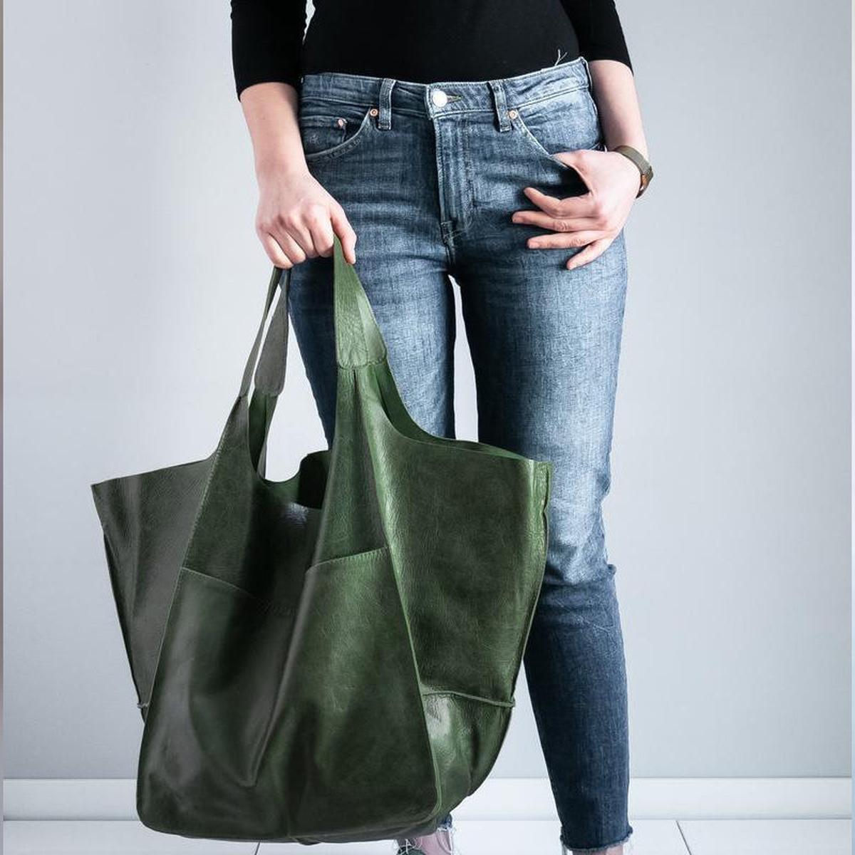 PU Leren Schoudertas / Shopper Dames - Oversized Vintage Look