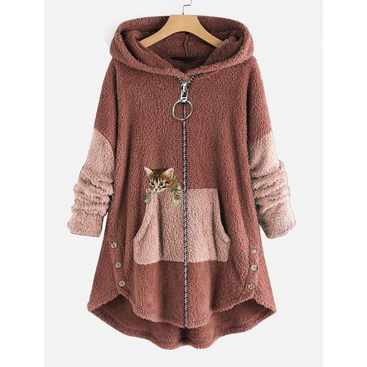 Pluizige Teddy/Sherpa Jas Voor Herfst En Winter