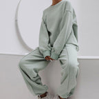 Plus-Size Dames Loungewear Set met Elastische Tailleband