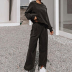 Plus-Size Dames Loungewear Set met Elastische Tailleband