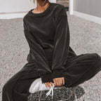 Plus-Size Dames Loungewear Set met Elastische Tailleband