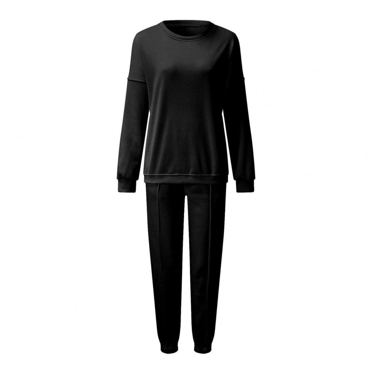 Plus-Size Dames Loungewear Set met Elastische Tailleband