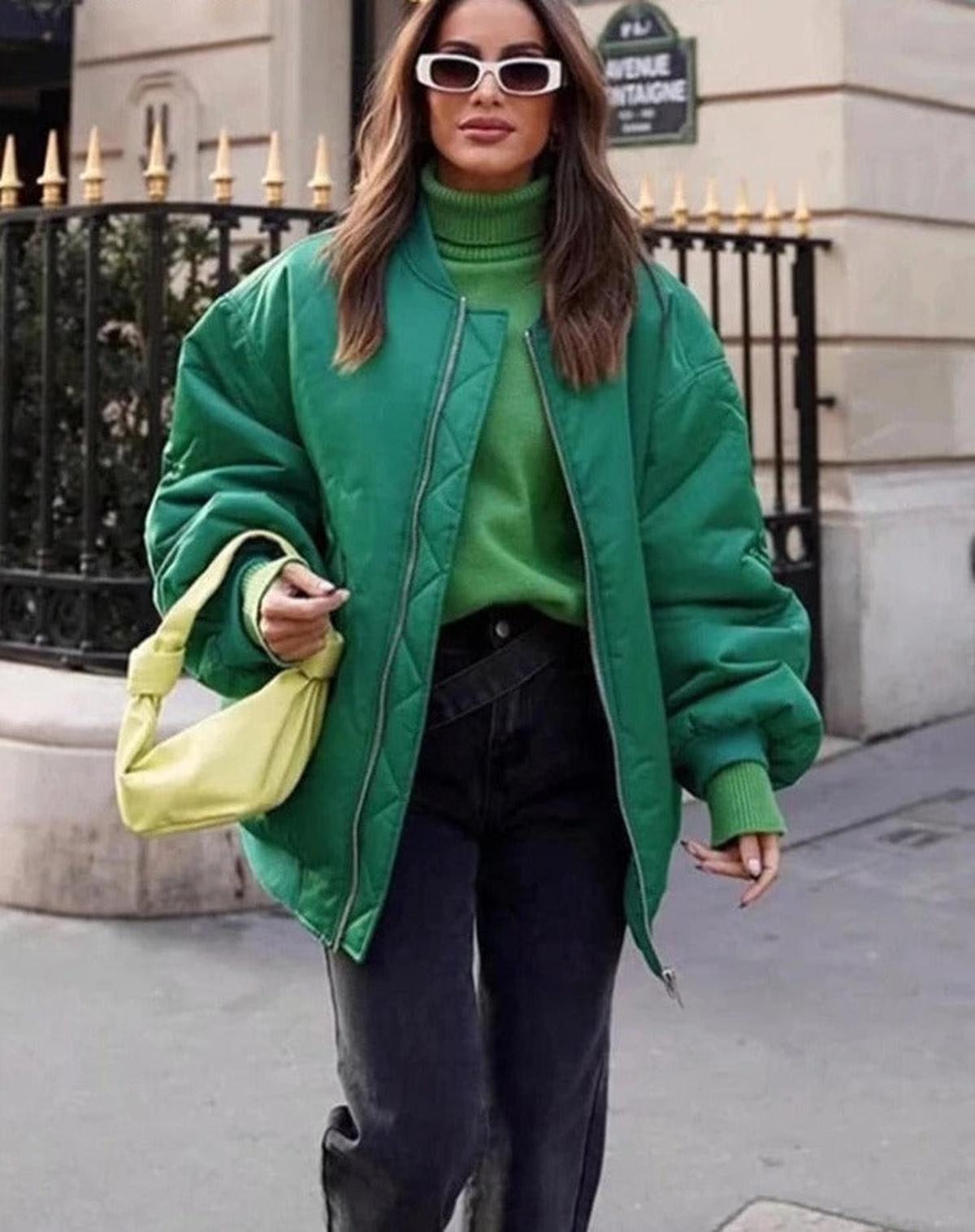 Plus Size Zip-Up Jas Voor Dames Met Ruime Pasvorm