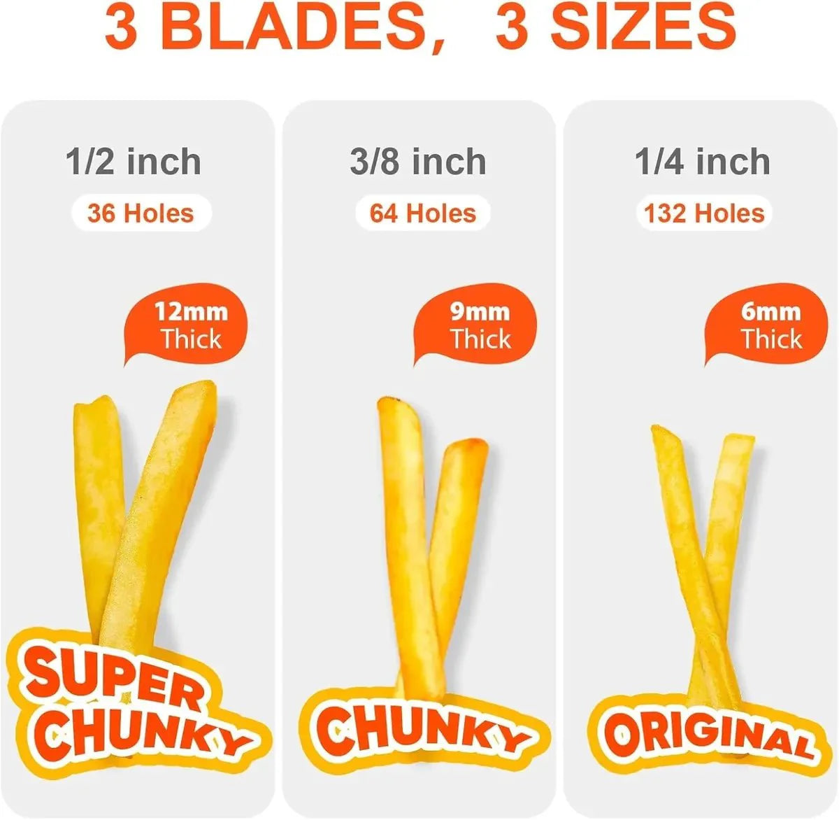 Premium Frietsnijder – Roestvrijstaal met Verwisselbare Messen