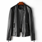 Premium Leren Lange Mouwen Getailleerde Jas Dames